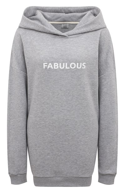 Женский хлопковое худи SEVEN LAB, арт. HMO F-G01 grey