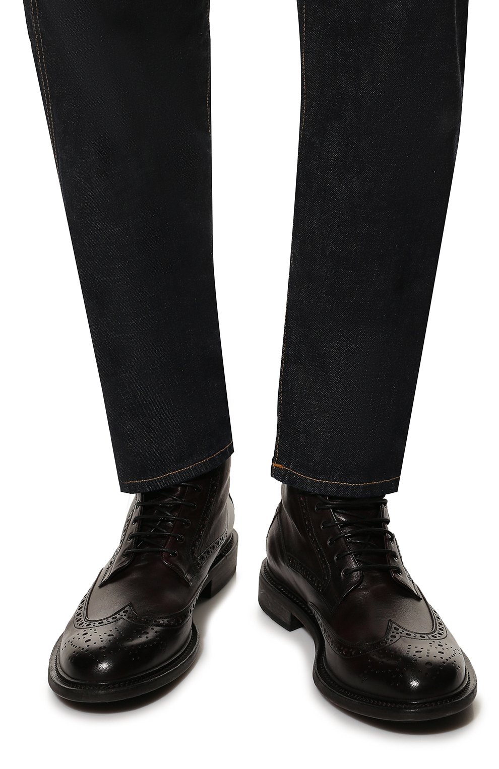 Кожаные ботинки PANTANETTI бордового цвета по цене 54450 руб., арт. 15831E/SHIVER, фото 3 Кожаные ботинки PANTANETTI, арт. 15831E/SHIVER, фото 3