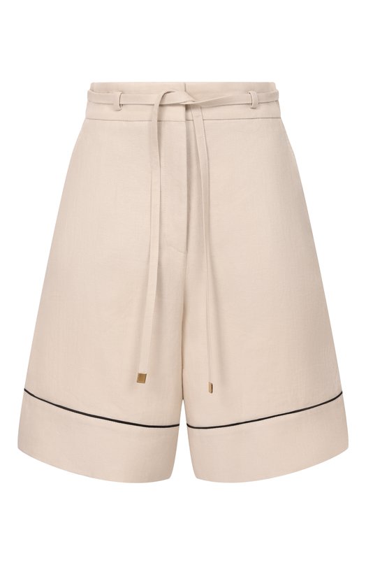 Льняные шорты Agnona T81102E/U3034E Бежевый T81102E/U3034E