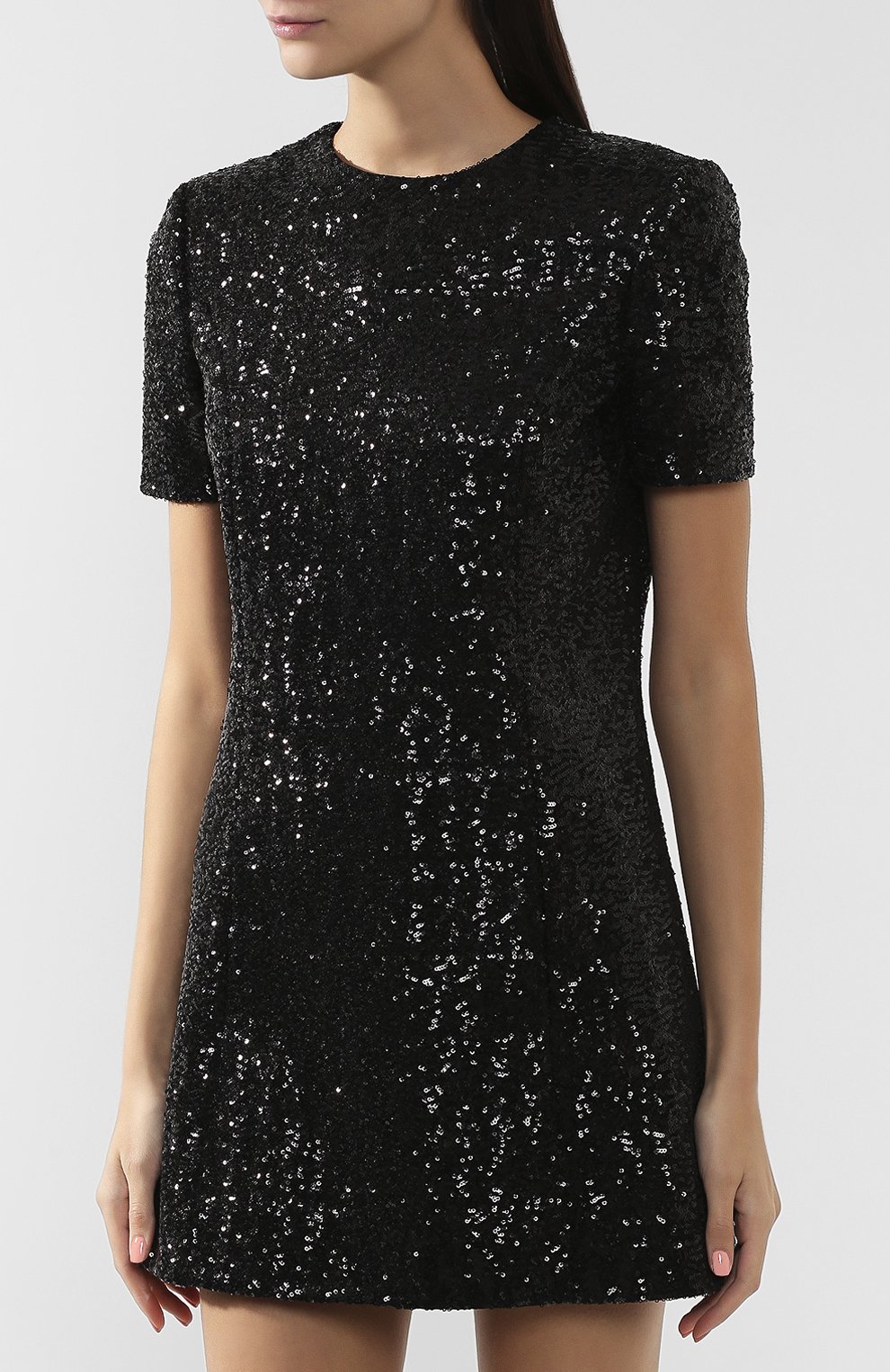 Платье с пайетками SAINT LAURENT черного цвета по цене 286000 руб., арт. 582689/Y401V, фото 3 Платье с пайетками SAINT LAURENT, арт. 582689/Y401V, фото 3