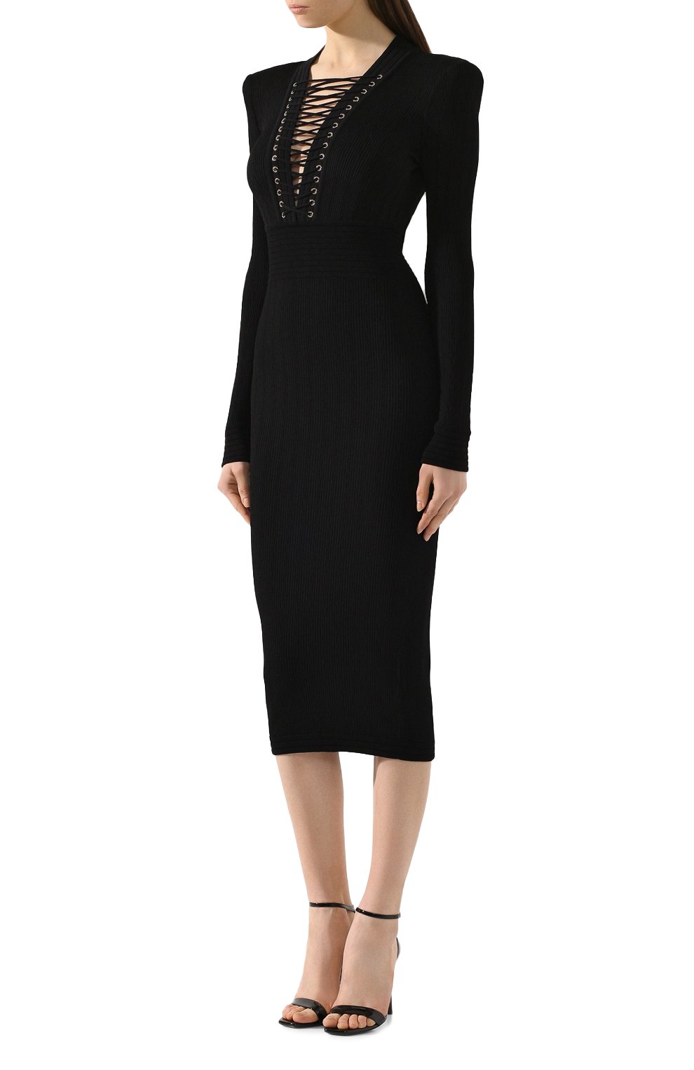 Платье BALMAIN черного цвета по цене 166500 руб., арт. TF16640/K030, фото 3 Платье BALMAIN, арт. TF16640/K030, фото 3