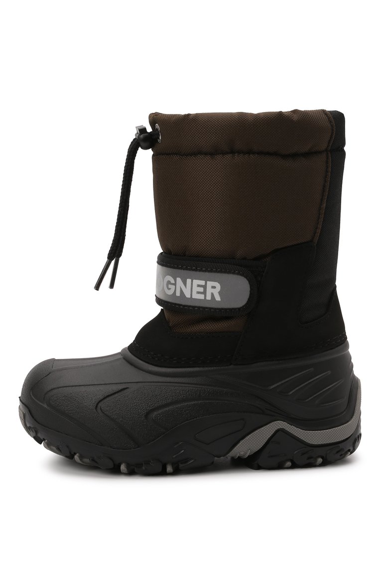 Детские утепленные сапоги BOGNER зеленого цвета, арт. 42145862/B0RMI0 JR.4 | Фото 2 (Материал утеплителя: Шерсть, Натуральный мех; Материал внешний: Текстиль; Нос: Не проставлено; Мальчики Кросс-КТ: Обувь-зимняя)