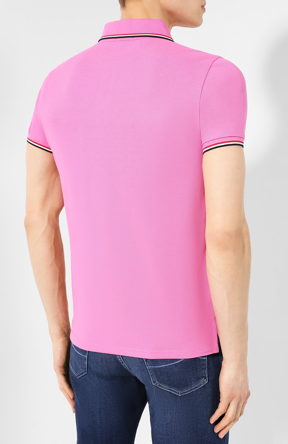 Хлопковое поло MONCLER, арт. E1-091-83456-00-84556, фото 4