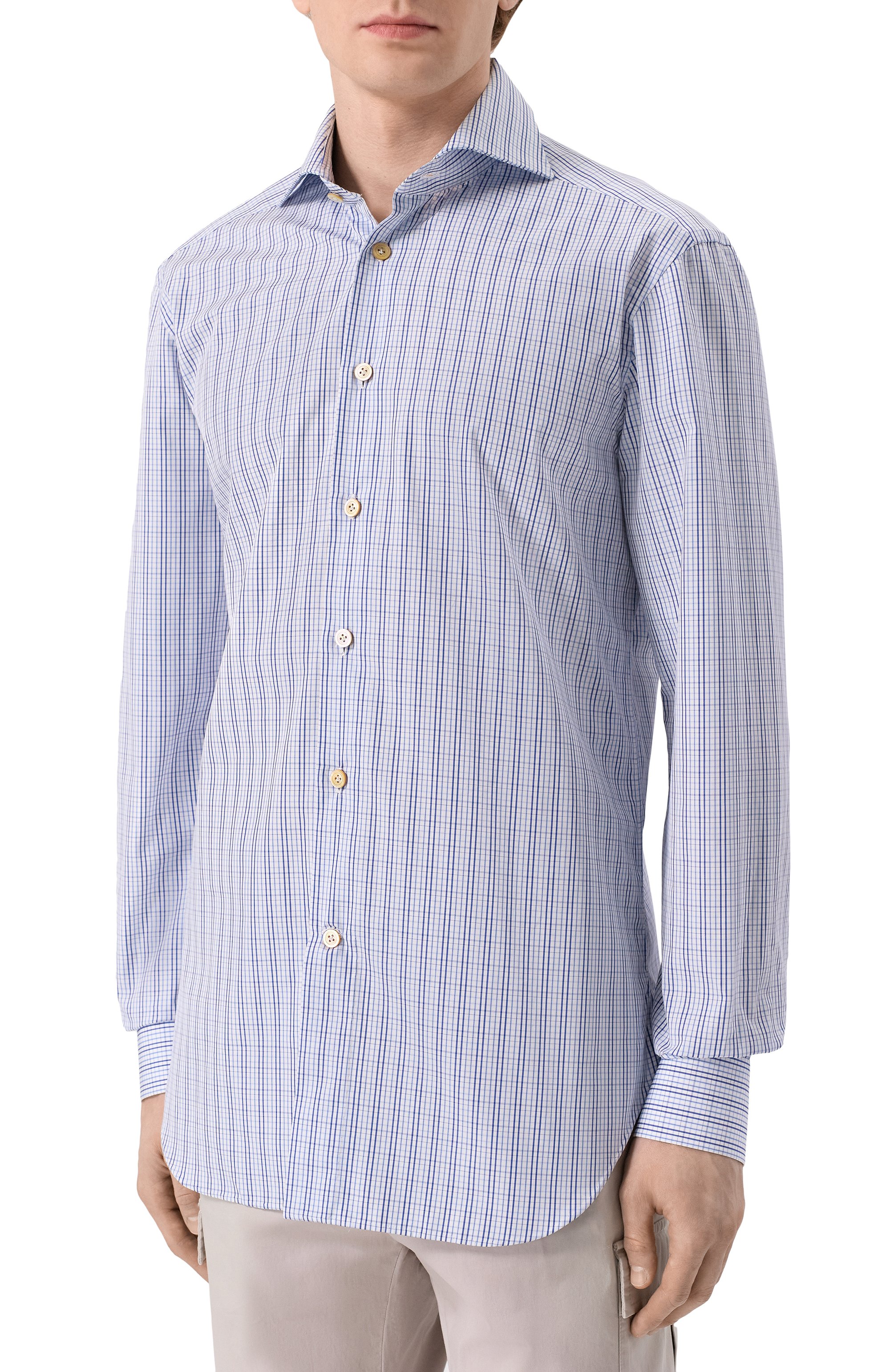 Хлопковая рубашка KITON, арт. UCCH0948219, фото 3