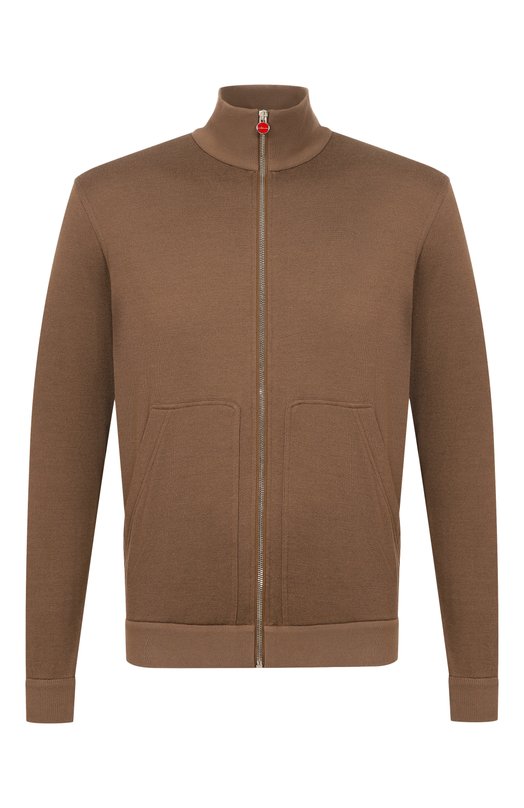 Толстовка из хлопка и шелка Kiton UMK0888 Коричневый UMK0888