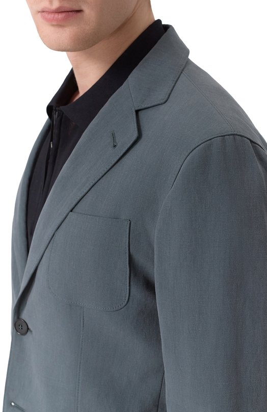 Льняной пиджак Giorgio Armani GM000140/TE10954 Серый  GM000140/TE10954 Фото 5