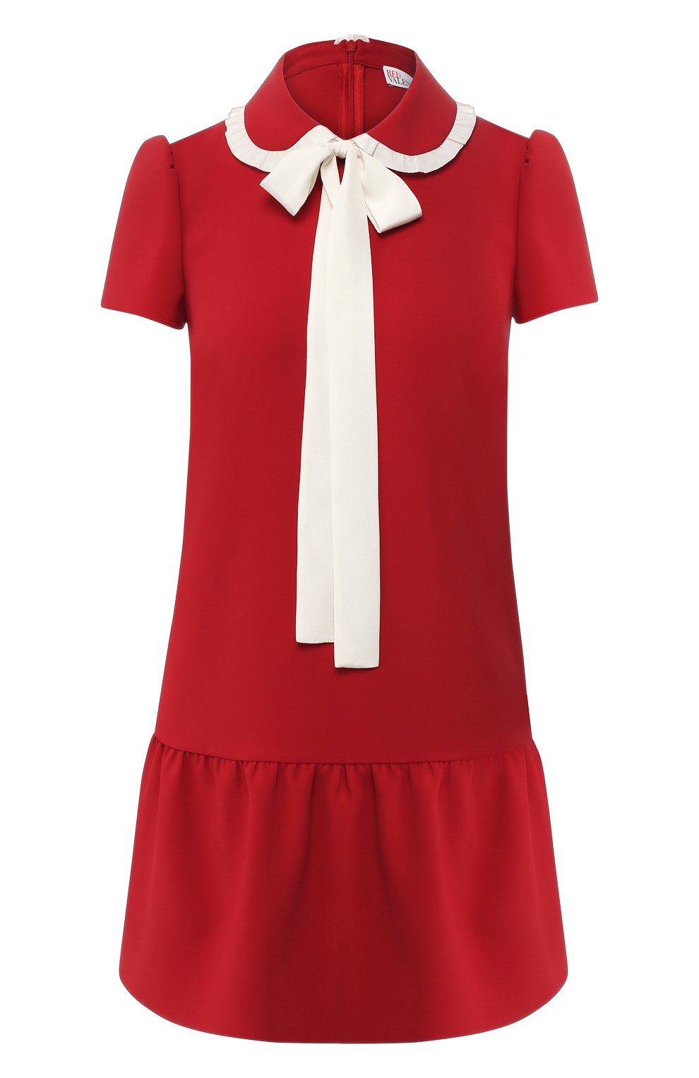 Платье с оборкой REDVALENTINO красного цвета по цене 36550 руб., арт. RR3VA6C5/DIP, фото 1 Платье с оборкой REDVALENTINO, арт. RR3VA6C5/DIP, фото 1