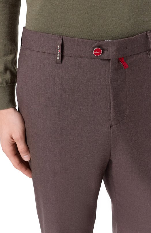 Кашемировые брюки Kiton UFPPERK0130H06 Коричневый  UFPPERK0130H06 Фото 5