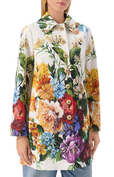 Пальто из хлопка и вискоз�ы DOLCE & GABBANA, арт. F0W4ET/FSRQU, фото 3