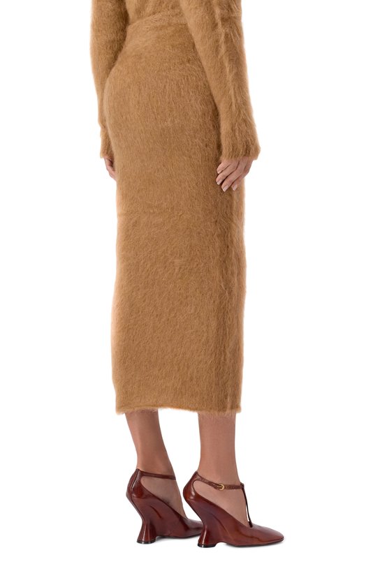 Шерстяная юбка Giuseppe di Morabito 05FW2KND375 05444 Бежевый  05FW2KND375 05444 Фото 4