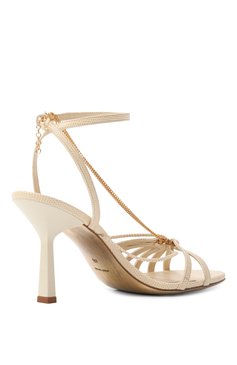 Женские кожаные босоножки nico GOLDEN GOOSE DELUXE BRAND кремового цвета, арт. GWF00858.F006906 | Фото 5 (Подошва: Плоская; Каблук высота: Высокий; Материал внешний: Натуральная кожа; Материал внутренний: Натуральная кожа; Каблук тип: Шпилька; Автоматизация состава: Проставлено; Автоматизация ТО: Проставлено)