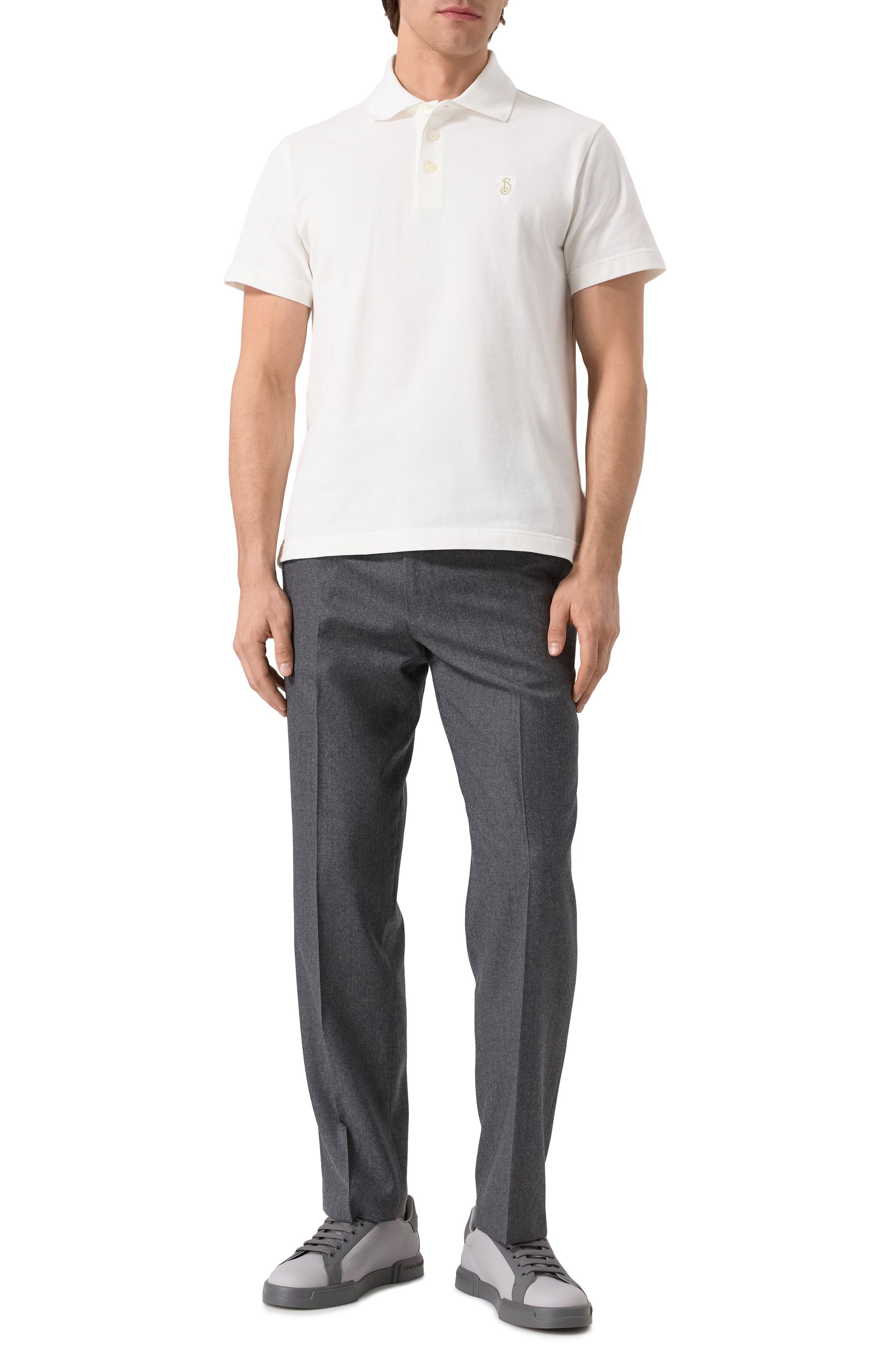 Хлопковое поло BURBERRY, арт. 8102207, фото 2