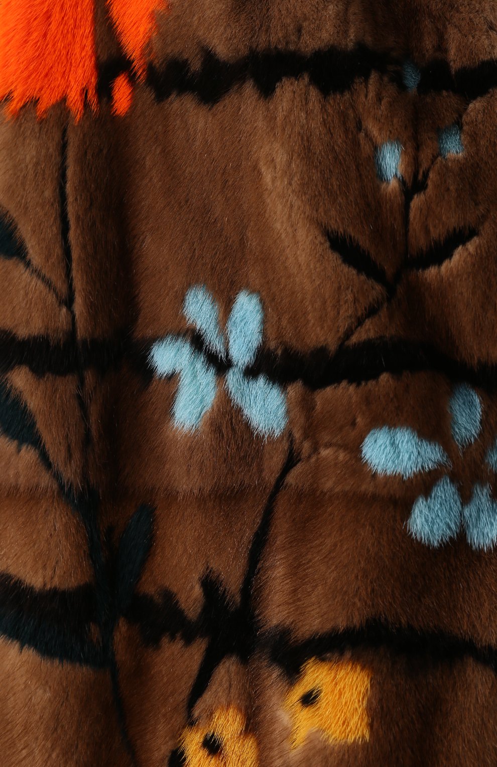 Укороченная шуба из меха норки с контрастной отделкой FENDI, арт. FNF65A/SDT, фото 5