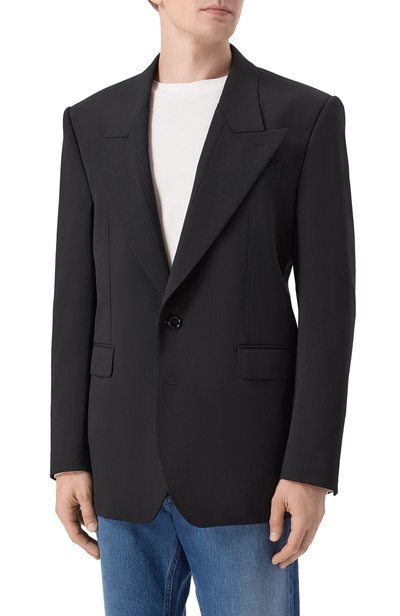 Шерстяной пиджак DOLCE & GABBANA черного цвета по цене 343500 руб., арт. G2WQ5T/FUBG3, фото 3 Шерстяной пиджак DOLCE & GABBANA, арт. G2WQ5T/FUBG3, фото 3
