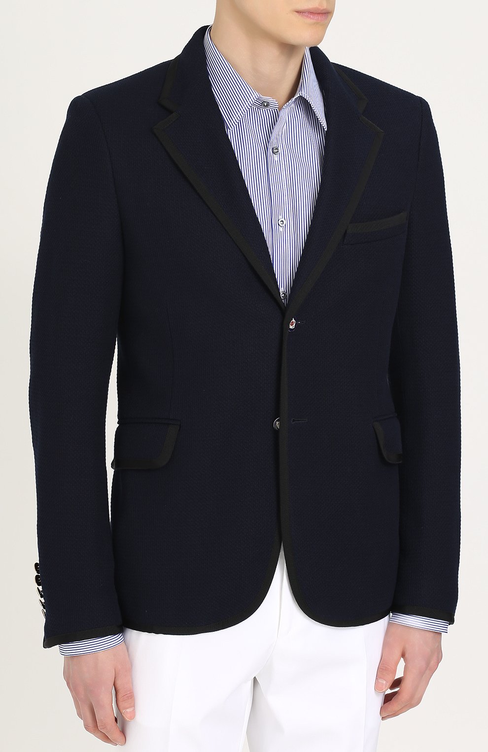 Хлопковый приталенный блейзер GUCCI, арт. 456337/Z4786, фото 3