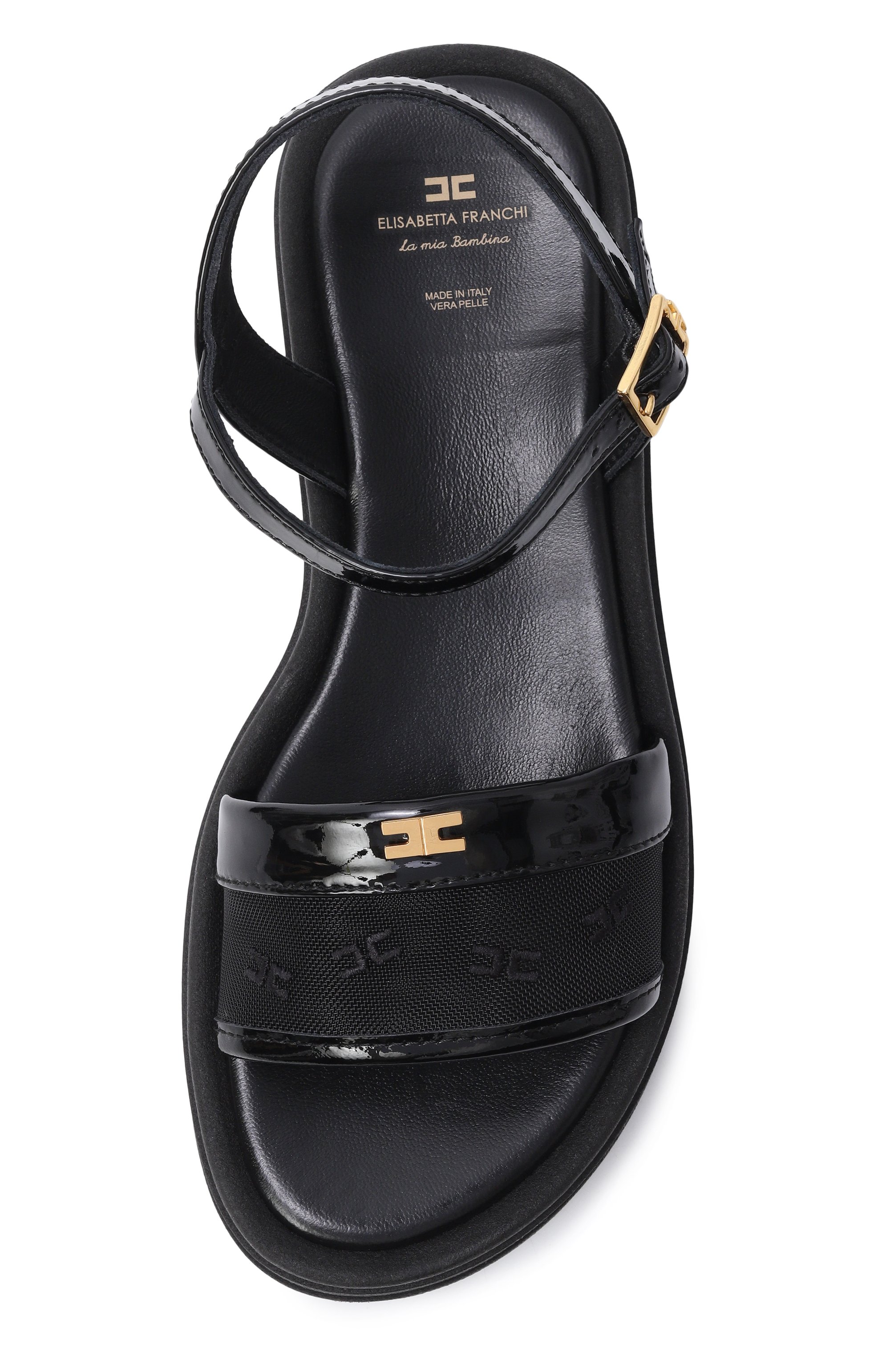 Босоножки ELISABETTA FRANCHI LA MIA BAMBINA черного цвета по цене 22500 руб., арт. F4A2-E0595-1921, фото 4 Босоножки ELISABETTA FRANCHI LA MIA BAMBINA, арт. F4A2-E0595-1921, фото 4