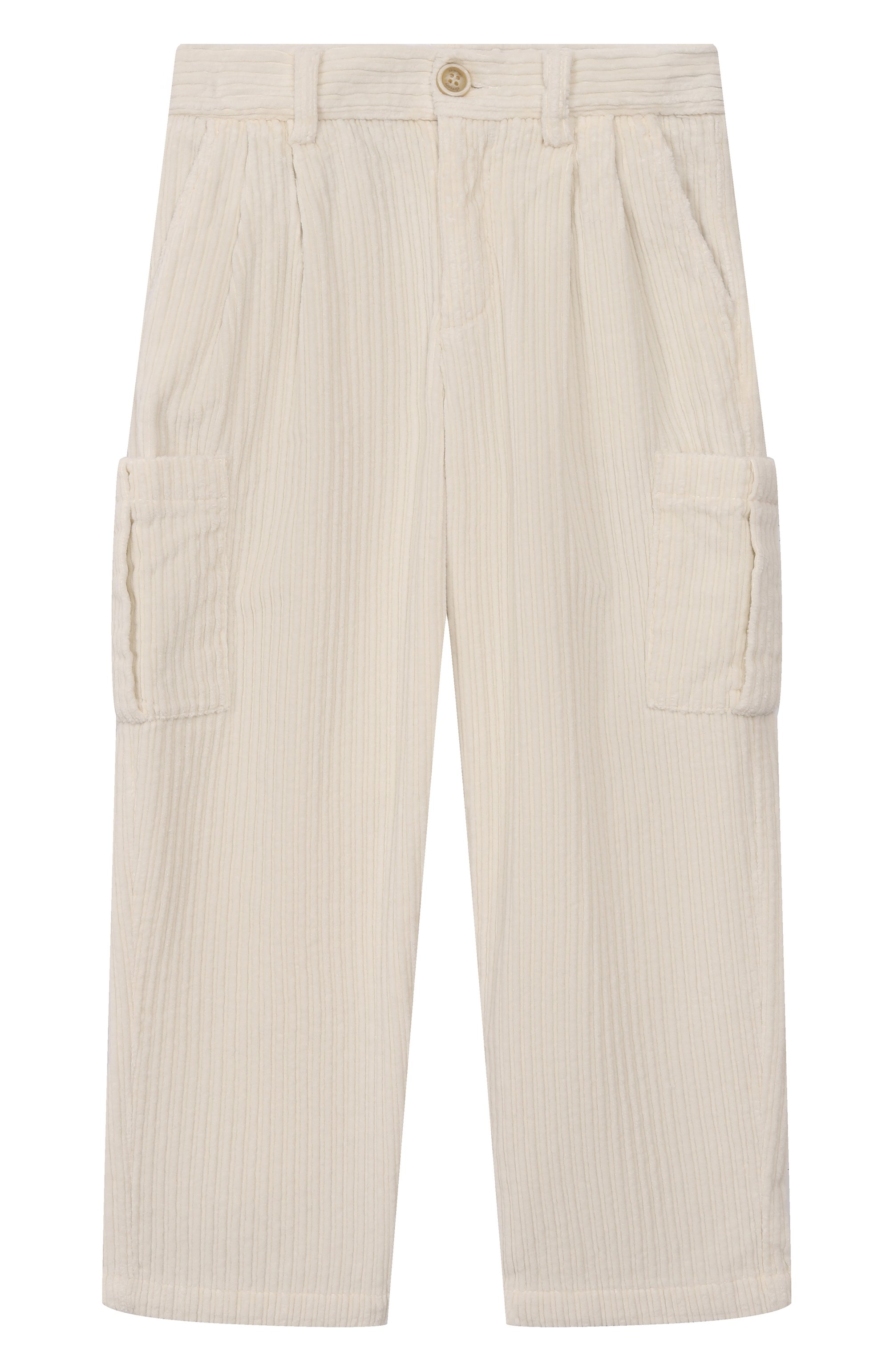 Вельветовые брюки-карго ELEVENTY кремового цвета по цене 20600 руб., арт. EX6P30/V0162/6-8, фото 1 Вельветовые брюки-карго ELEVENTY, арт. EX6P30/V0162/6-8, фото 1