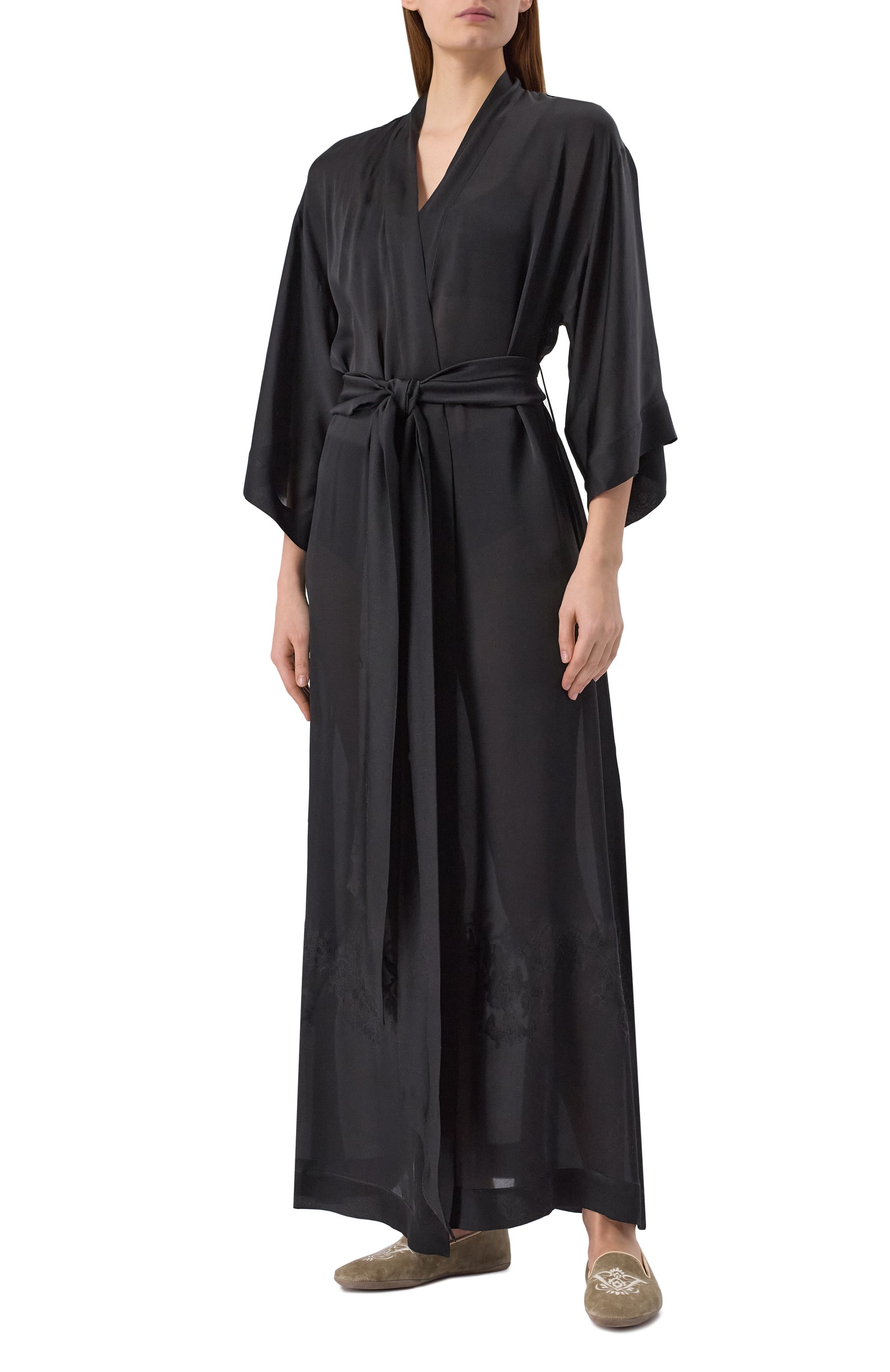 Шелковый халат CARINE GILSON, арт. SN0168TP, фото 2