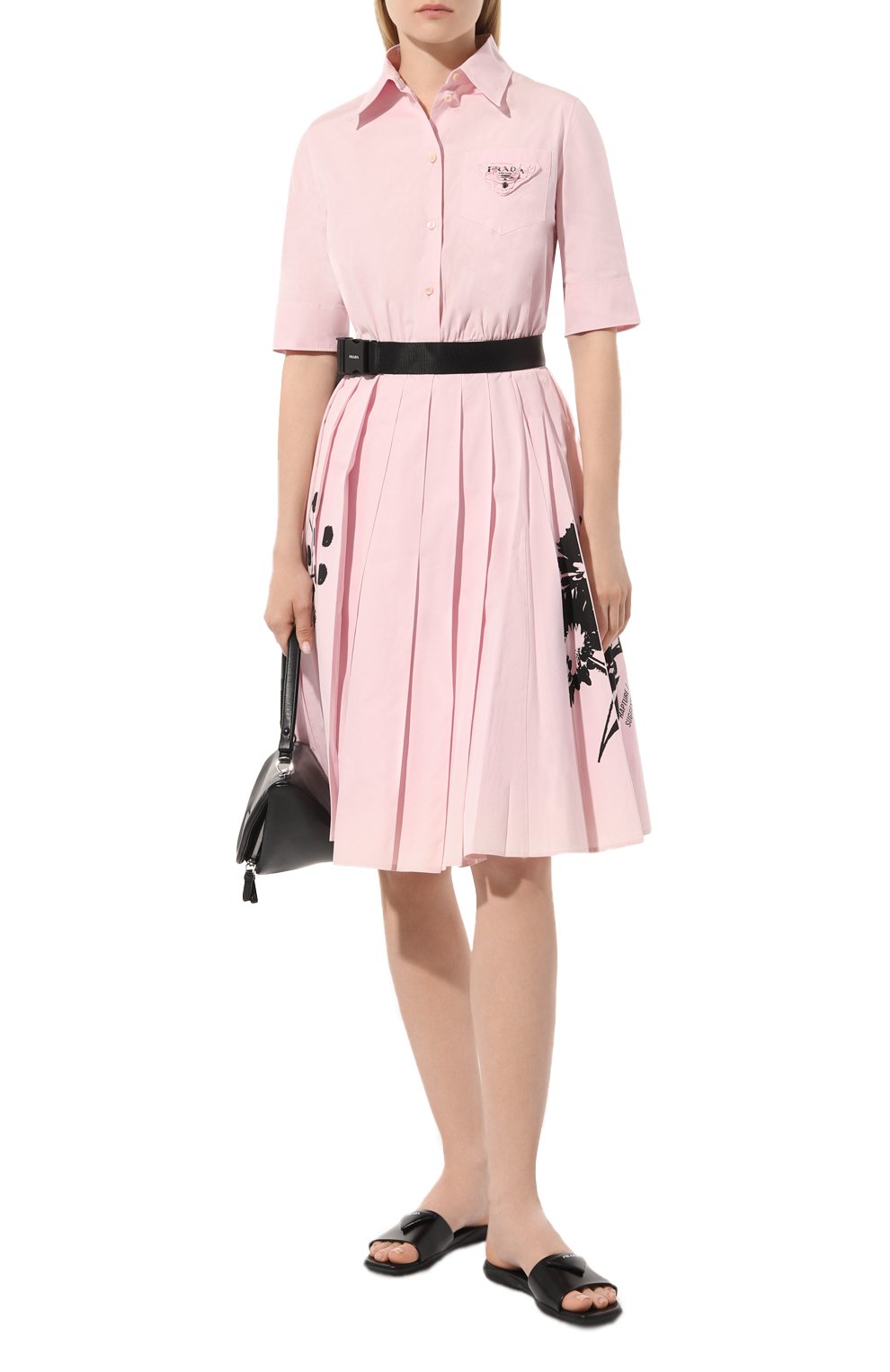 Хлопковое платье PRADA, арт. P3E45R-1YWK-F0UH3-211, фото 2