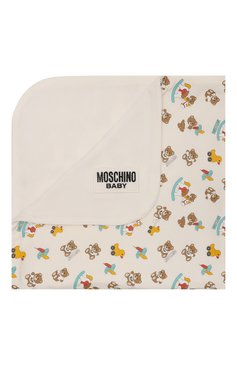 Детского хлопковое одеяло MOSCHINO кремвого цвета, арт. M7B005/LCB50 | Фото 1 (Материал: Текстиль, Хлопок; Материал сплава: Проставлено; Нос: Не проставлено)