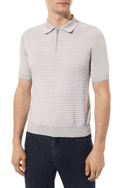 Поло из шелка и хлопка ZILLI, арт. MBZ-PZ082-0PTI1/MC01, фото 3