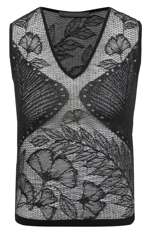

Топ из вискозы Alberta Ferretti, Чёрный