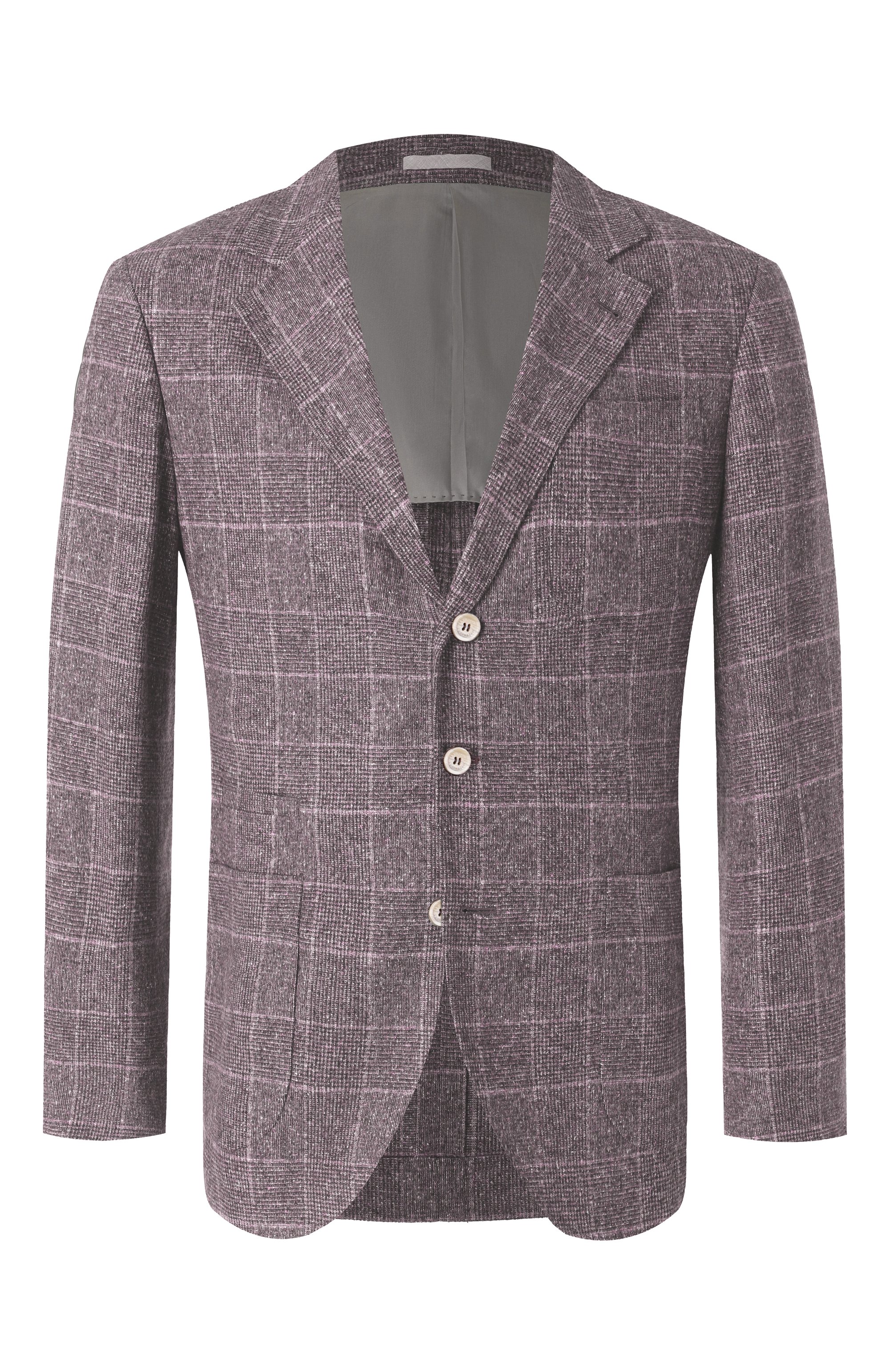 Пиджак из шелка и шерсти BRUNELLO CUCINELLI сиреневого цвета по цене 395000 руб., арт. MY4667BND, фото 1 Пиджак из шелка и шерсти BRUNELLO CUCINELLI, арт. MY4667BND, фото 1