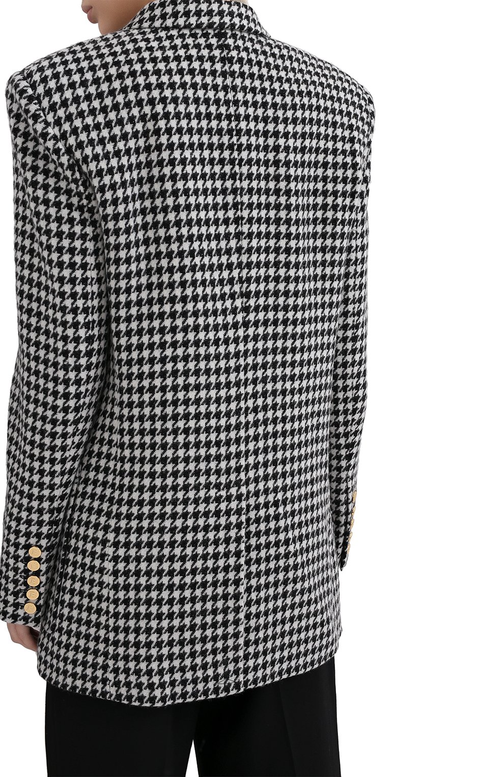 Шерстяной жакет BALMAIN черно-белого цвета по цене 154500 руб., арт. UF17318/W090, фото 4 Шерстяной жакет BALMAIN, арт. UF17318/W090, фото 4