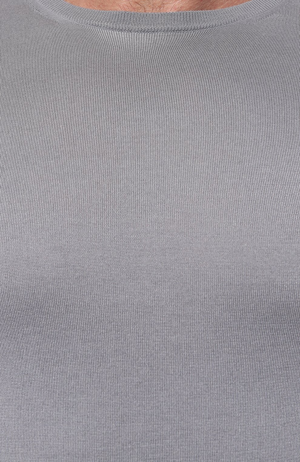Джемпер из шелка и хлопка GIORGIO ARMANI серого цвета по цене 79950 руб., арт. 3HSM38/SM63Z, фото 5 Джемпер из шелка и хлопка GIORGIO ARMANI, арт. 3HSM38/SM63Z, фото 5