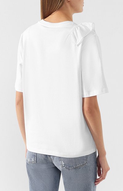Хлопковая футболка KENZO белого цвета по цене 18200 руб., арт. 2TS7914YH, фото 4 Хлопковая футболка KENZO, арт. 2TS7914YH, фото 4