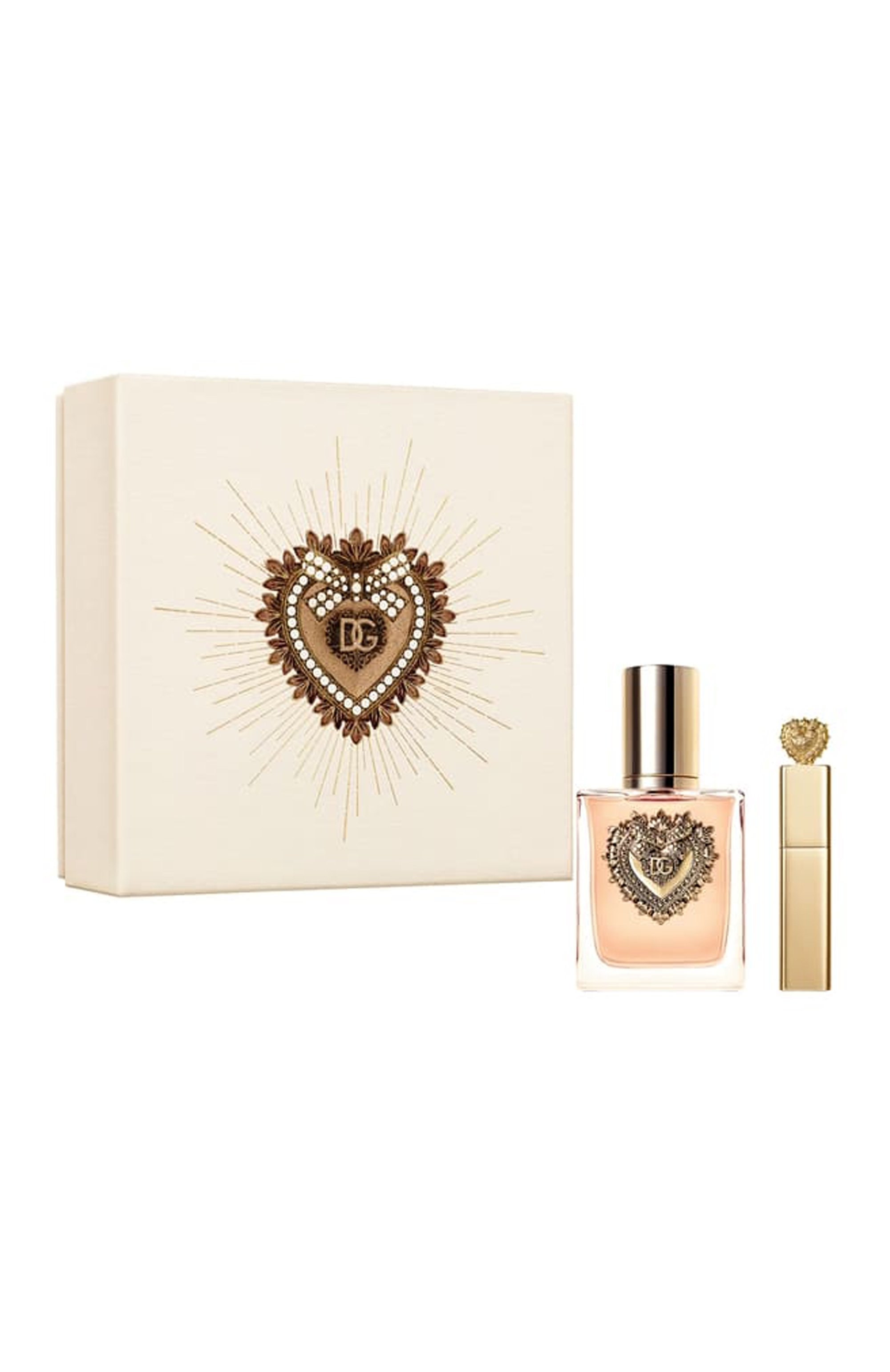 Подарочный набор devotion (50+3ml) DOLCE & GABBANA бесцветного цвета по цене 13900 руб., арт. 8057971187317, фото 1 Подарочный набор devotion (50+3ml) DOLCE & GABBANA, арт. 8057971187317, фото 1