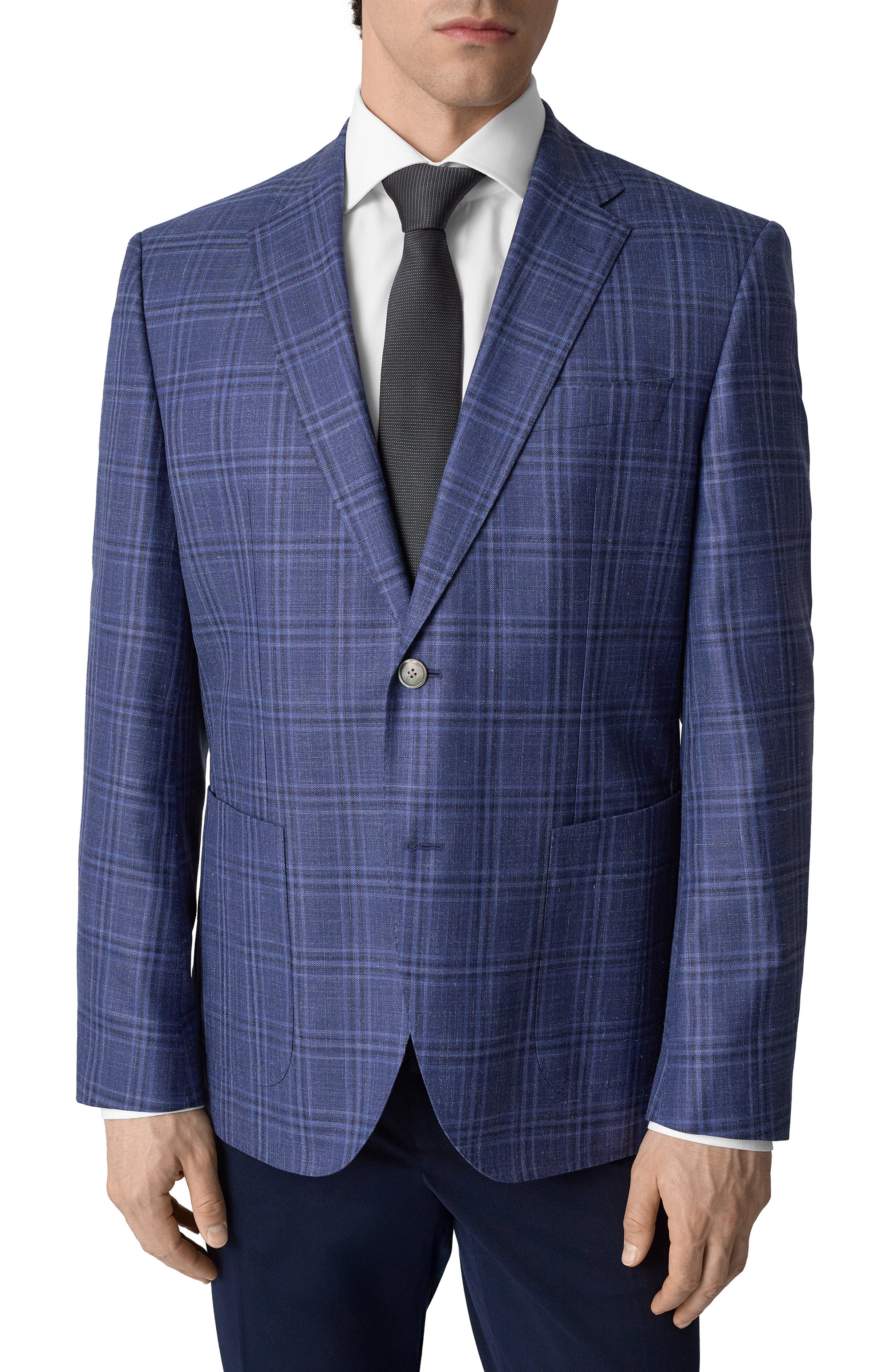 Пиджак из шерсти и шелка BOSS, арт. 50540722, фото 4