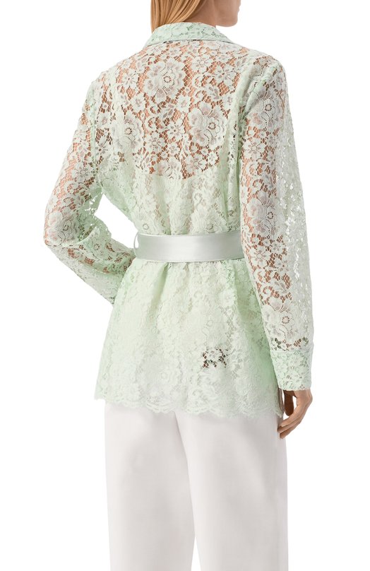 Жакет из хлопка и вискозы Dolce & Gabbana F5R56T/HLMEA Зелёный  F5R56T/HLMEA Фото 4