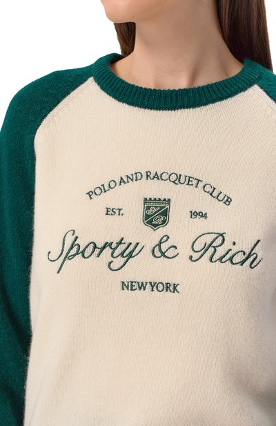 Свитер из кашемира и шерсти SPORTY AND RICH, арт. WS07561412WH61, фото 5