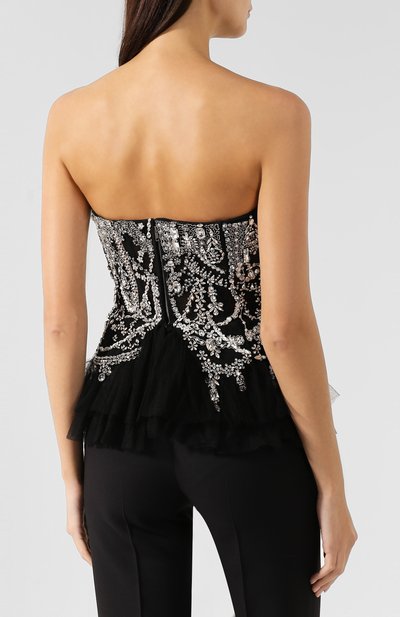 Топ-бюстье ALEXANDER MCQUEEN черного цвета по цене 840000 руб., арт. 586766/QZAAF, фото 4 Топ-бюстье ALEXANDER MCQUEEN, арт. 586766/QZAAF, фото 4