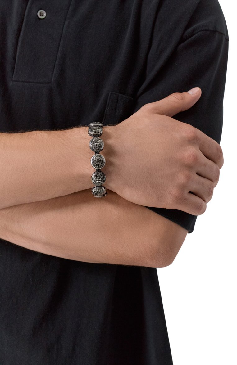 Мужской браслет геральдика GL JEWELRY серебряного цвета, арт. M480003-S97-01 | Фото 2 (Региональные ограничения белый список (Axapta Mercury): Не проставлено; Нос: Не проставлено; Материал: Серебро)