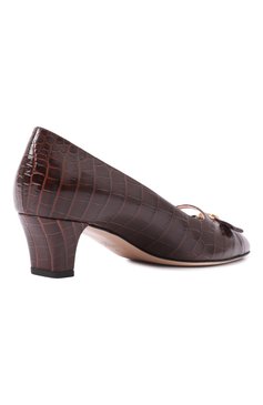 Женские кожаные туфли bowow 45 VALENTINO коричневого цвета, арт. 6W2S0LD2/HUR | Фото 5 (Материал внутренний: Натуральная кожа; Подошва: Плоская; Драгоц�енные камни: Проставлено; Материал внешний: Натуральная кожа; Материал сплава: Проставлено; Каблук высота: Низкий; Каблук тип: Устойчивый)