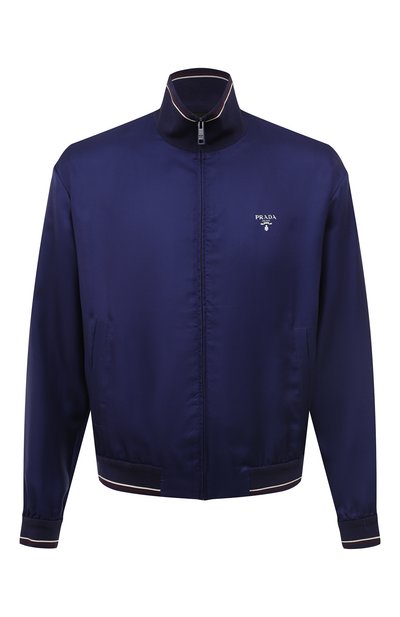 Мужской шелковый бомбер PRADA, арт. SGB927-1QWC-F0216-212