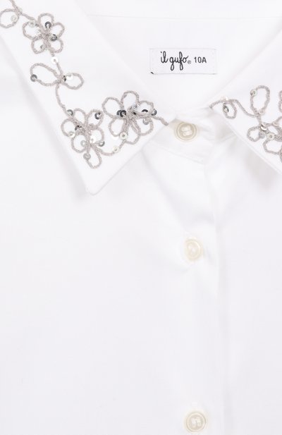 Хлопковая рубашка IL GUFO, арт. A25GCL0016C0066/10-14, фото 3