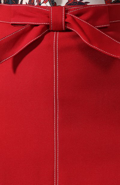 Юбка с контрастной прострочкой REDVALENTINO красного цвета по цене 19950 руб., арт. RR3RAA20/0VM, фото 5 Юбка с контрастной прострочкой REDVALENTINO, арт. RR3RAA20/0VM, фото 5