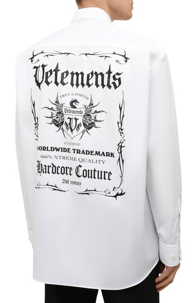 Хлопковая рубашка VETEMENTS, арт. UA52SH500W 1005/M, фото 4