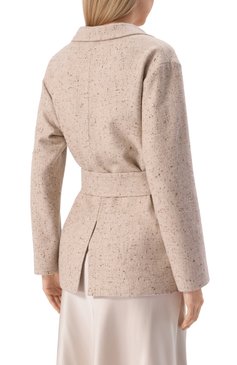 Женский кашемировый жакет KITON бежевого цвета, арт. D58502K0518E02 | Фото 4 (Драгоценные камни: Проставлено; Материал внешний: Кашемир, Шерсть; Рукава: Длинные; Материал сплава: Проставлено; Длина (для топов): Удлиненные; Женское Кросс-КТ: Жакет-одежда; 1-2-бортные: Однобортные; Стили: Классический)