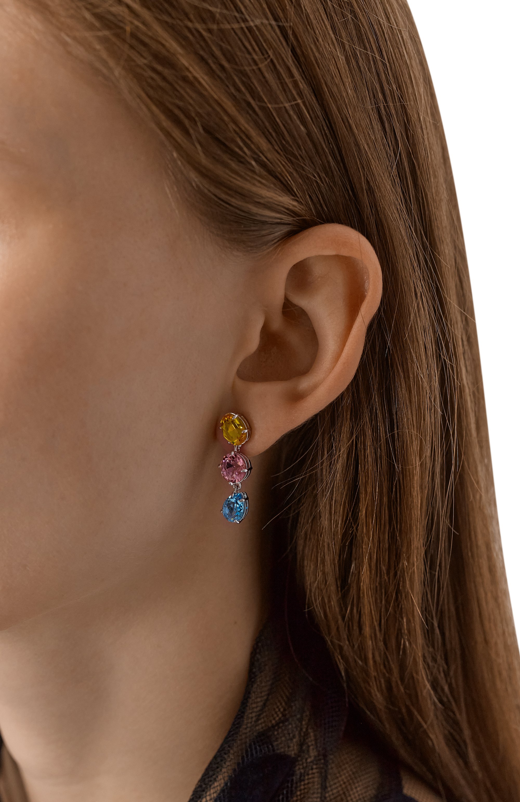 Серьги gema SWAROVSKI разноцветного цвета по цене 18350 руб., арт. 5692406, фото 2 Серьги gema SWAROVSKI, арт. 5692406, фото 2