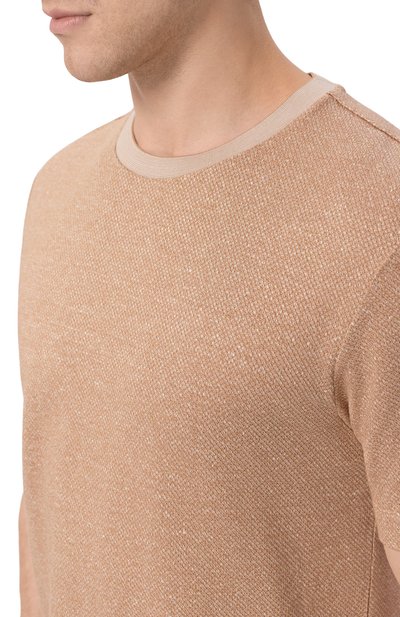 Футболка из хлопка и льна BOSS CAMEL, арт. 50560028, фото 5