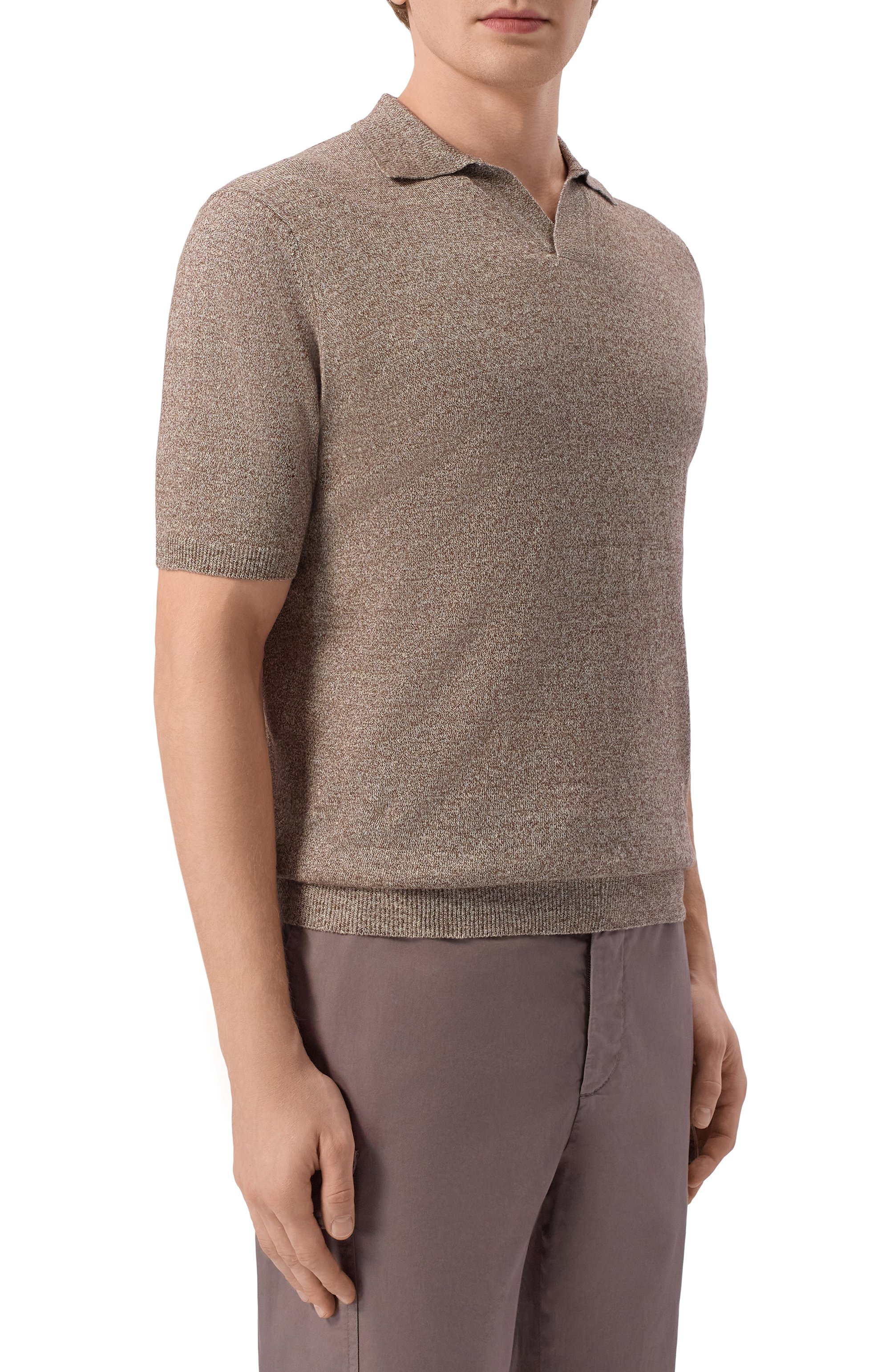 Поло изо льна и хлопка ANDREA CAMPAGNA, арт. PL1MCSK/LC14R, фото 3