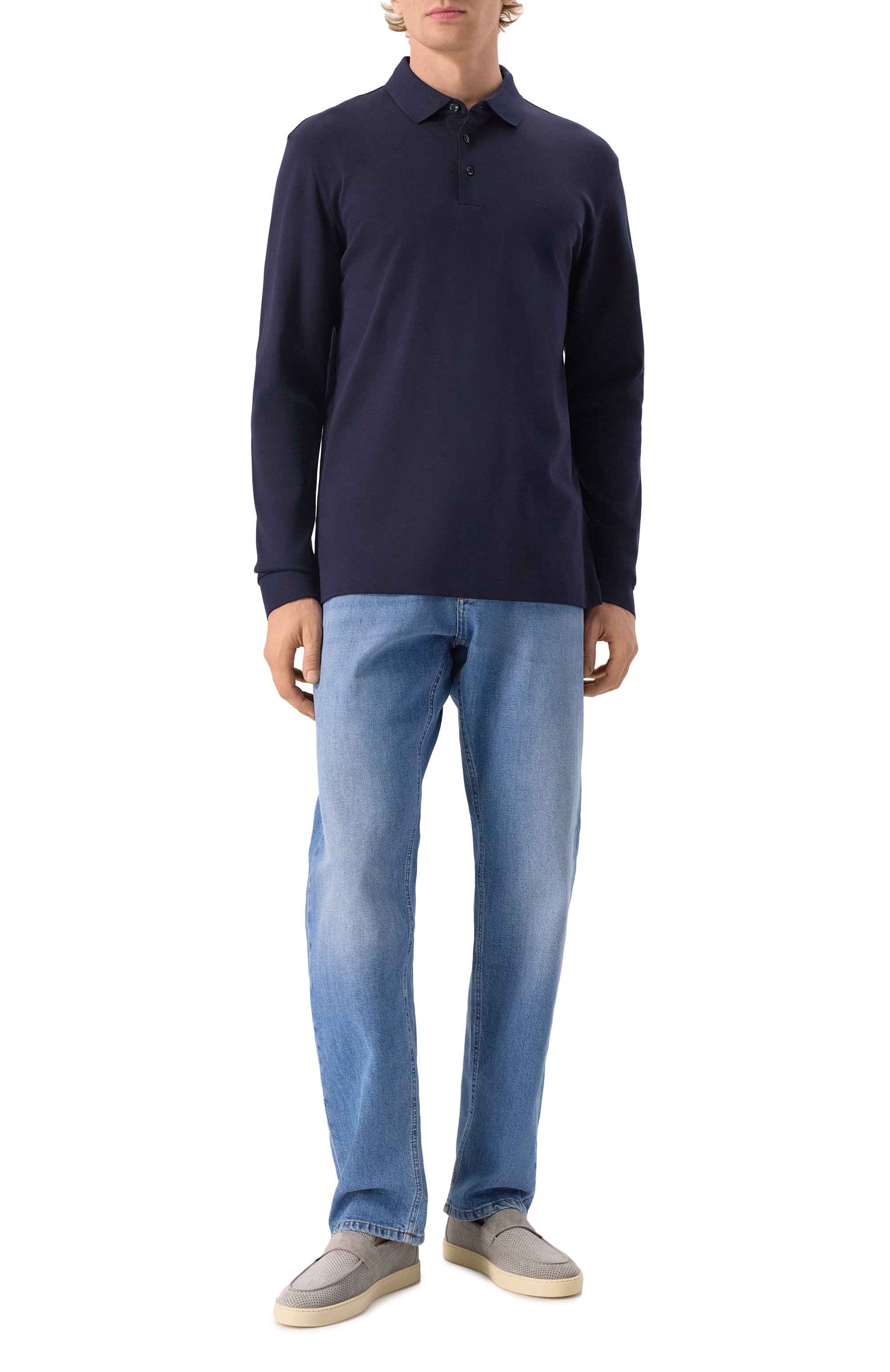 Хлопковое поло BOSS, арт. 50468392, фото 2