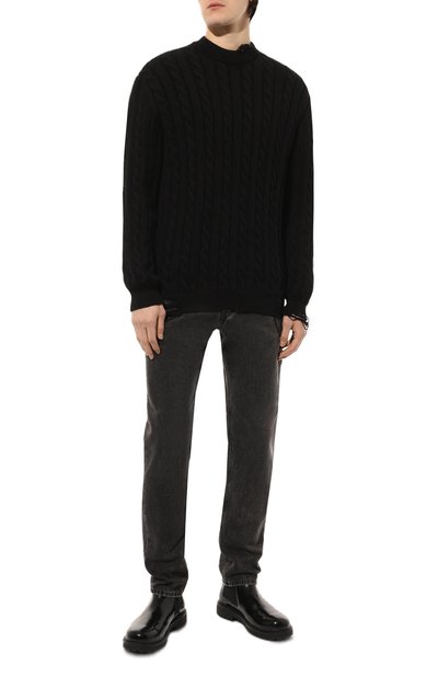 Хлопковый свитер A BETTER MISTAKE черного цвета по цене 39950 руб., арт. 05D13TJ058M KN002PD, фото 2 Хлопковый свитер A BETTER MISTAKE, арт. 05D13TJ058M KN002PD, фото 2