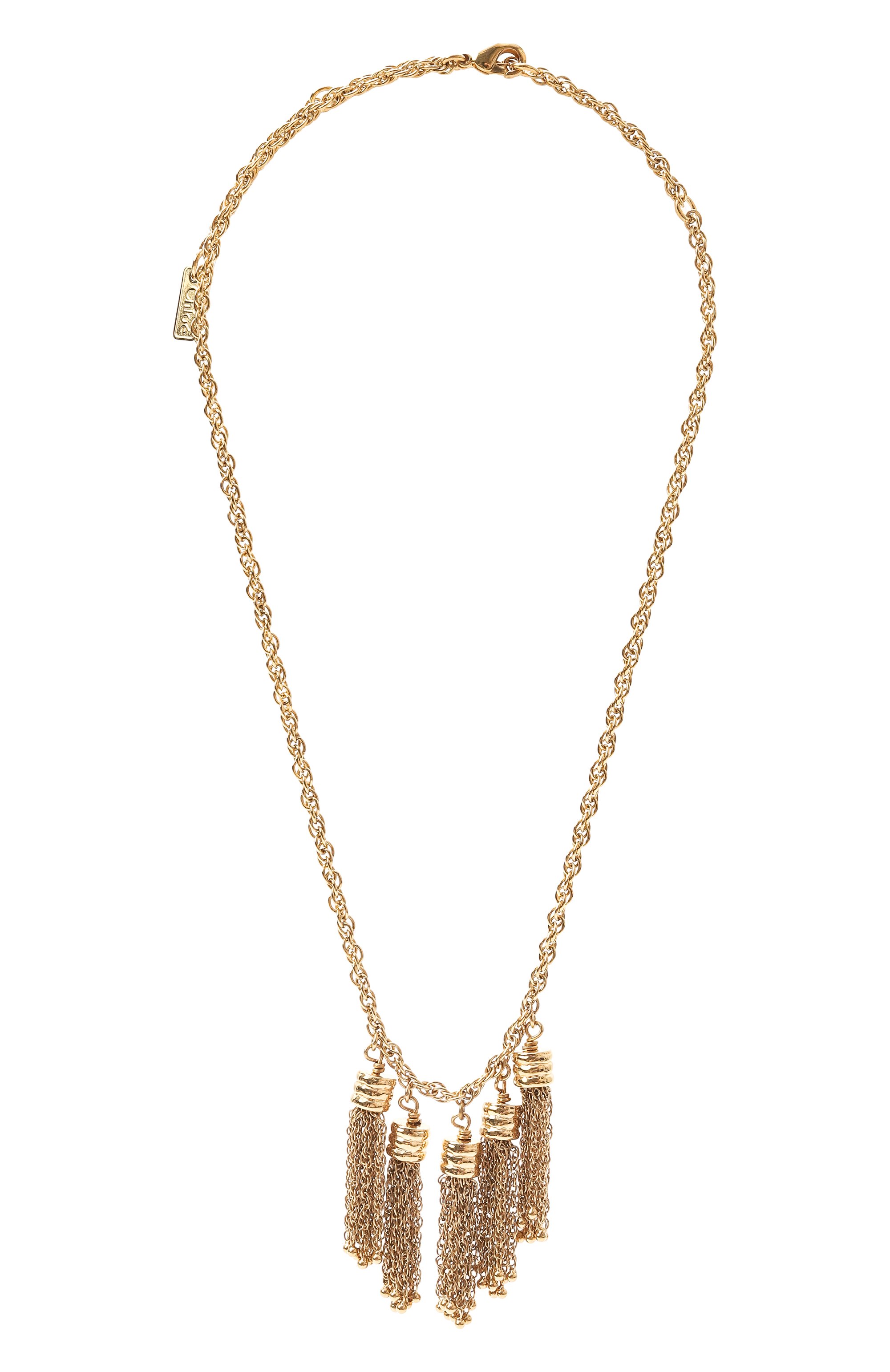 Колье CHLOÉ золотого цвета по цене 98800 руб., арт. CHC25SF094CB79DCTU, фото 1 Колье CHLOÉ, арт. CHC25SF094CB79DCTU, фото 1