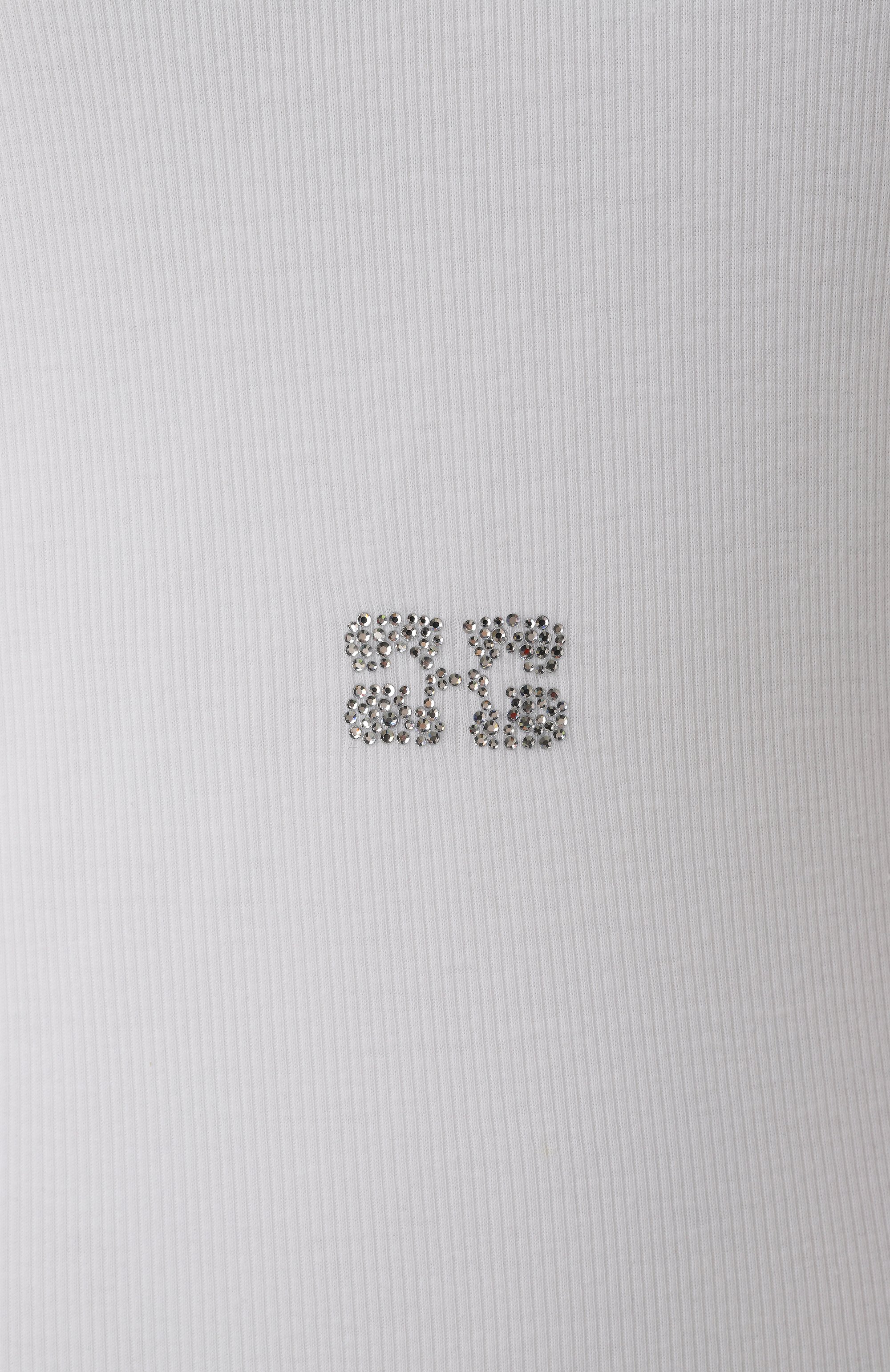 Хлопковая майка GANNI, арт. T4087, фото 6