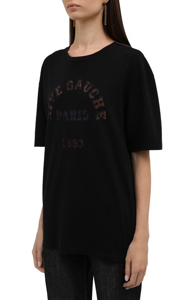 Хлопковая футболка SAINT LAURENT, арт. 660735/Y36FQ, фото 3